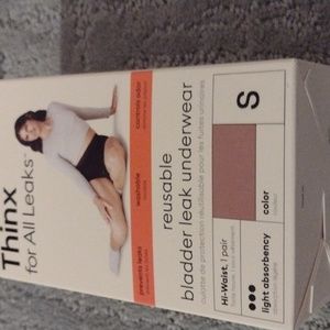 THINX Reusable Bladder Leak Underwear , Rose High Waist S, nwt